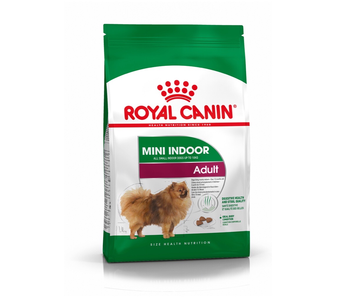 Royal canin Mini indoor adult ขนาด 1.5Kg. สำหรับสุนัขขนาดเล็ก ที่เลี้ยงในบ้าน อายุ 10 เดือน – 8 ปี