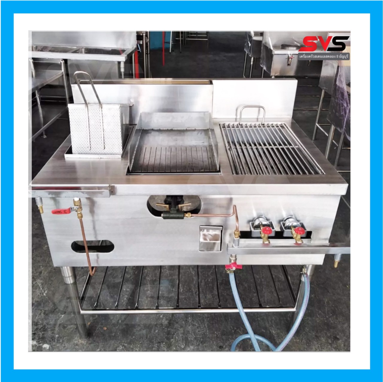 เตาไทย+เตาโรล+เตาทอด+เตาสเต็ก+เตาปิ้งย่าง ขนาด ก70xย120xส80 ซม. เตาแม่ค้า เตาเเก๊ส เตาไทยสเเตนเลส.. ราคา 20,000 บาท*ส่งฟรี