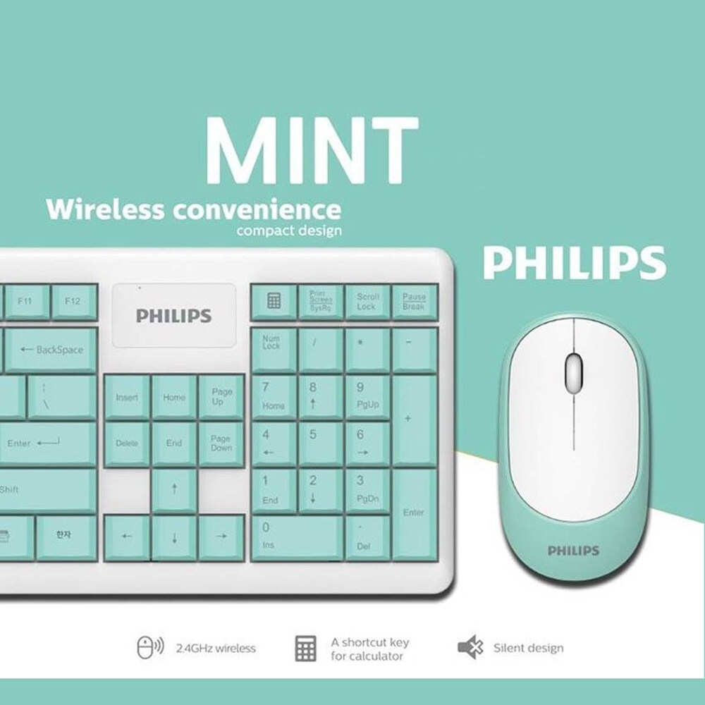 Philips C314 คีย์บอร์ดWireless keyboard and mouse combo Wirless mouse