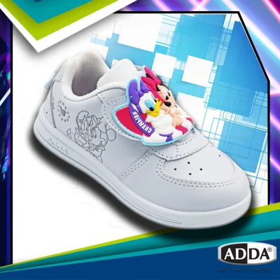 ADDA New Minnie รองเท้าผ้าใบนักเรียนหญิงสีขาว ใหม่ล่าสุดปี 2020 รุ่น 41G74-C1