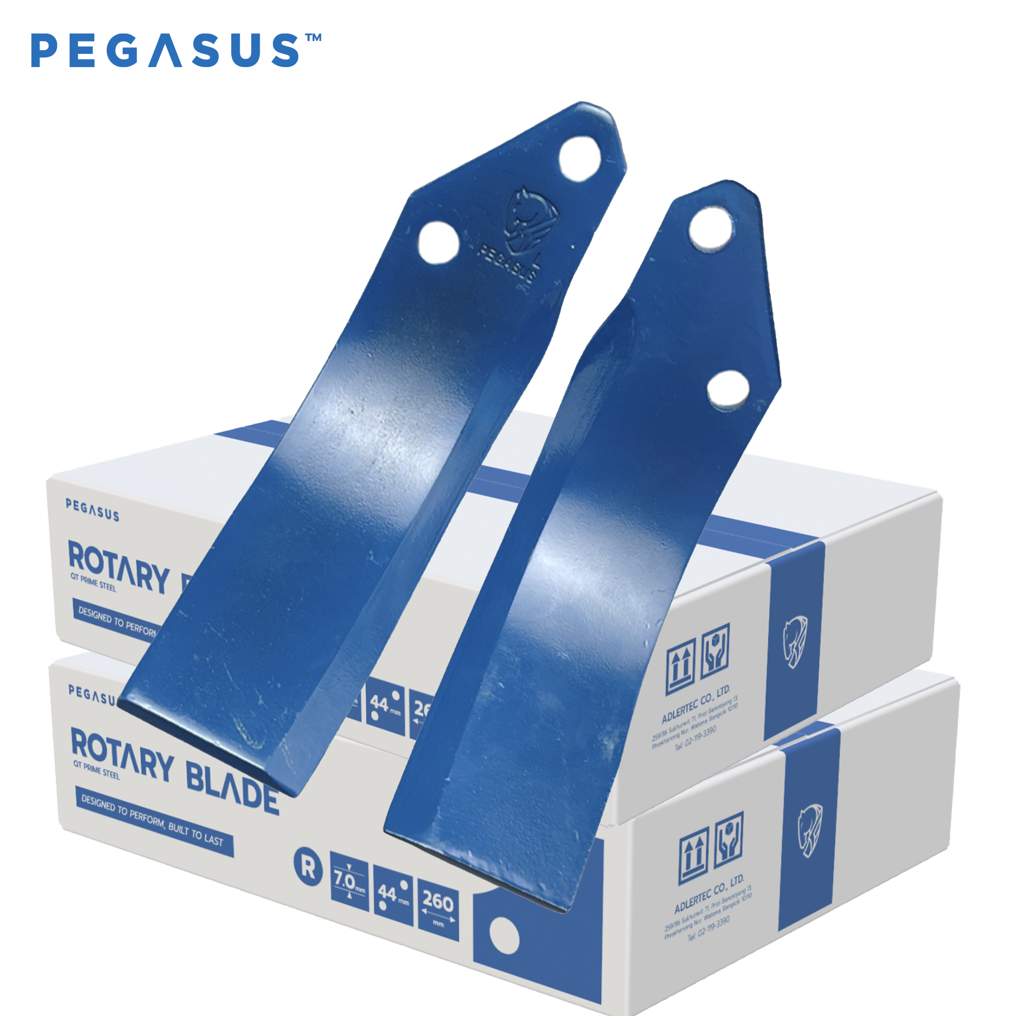 Rotary Blade 7 Mm. Nut Spacing 54 Mm. For Yanmar and Vichien Frames, the Pegasus Brand. ราคา 110 บาท*ส่งฟรี