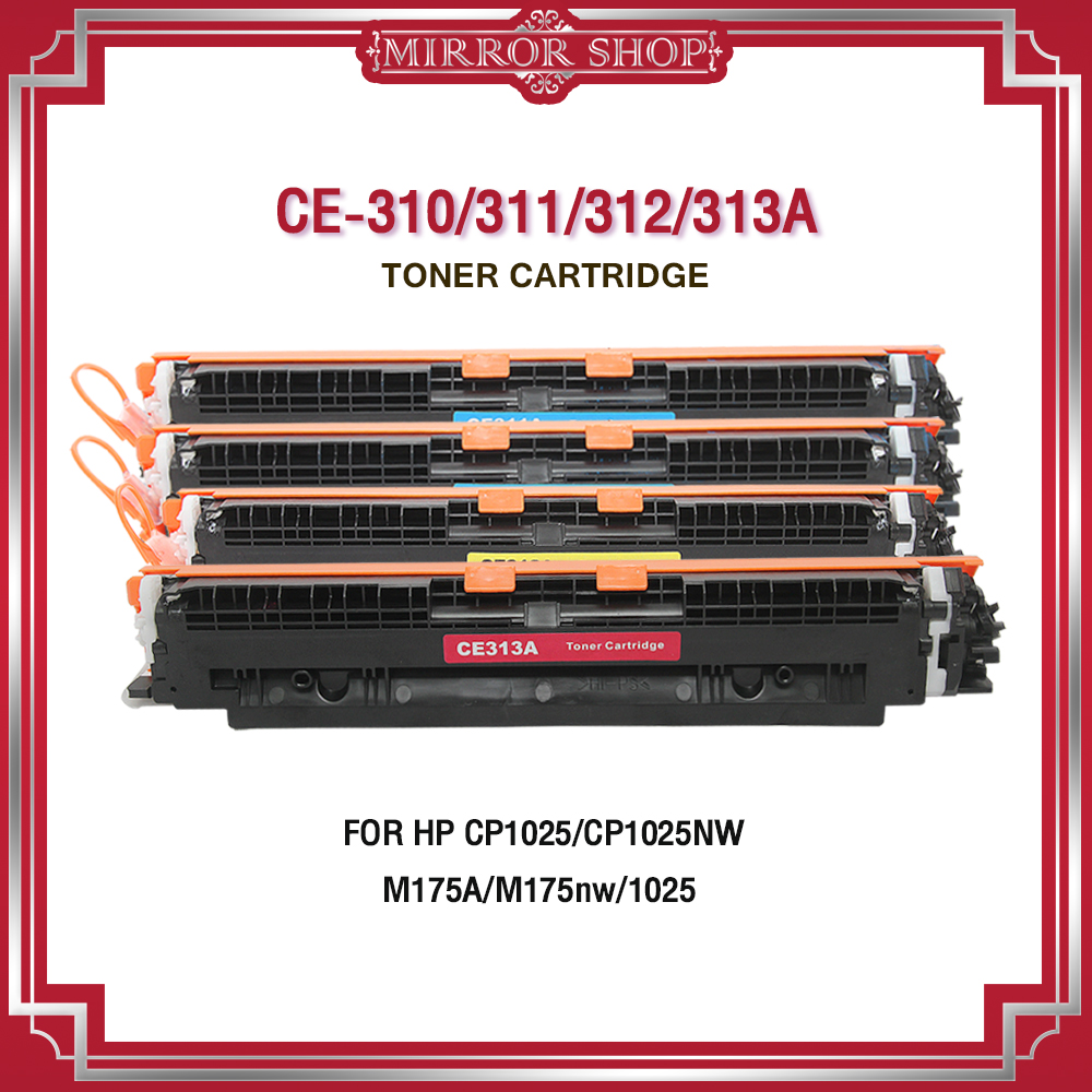 CE310/HP ce310a/ce311a/ce312a/ce313a/310a/311a/312a/313a/310/311/312/313 For  HP Printer  CP1025/CP1025NW/M175A/M175nw/1025 ตลับหมึกเลเซอร์โทนเนอร์ Mirror Toner