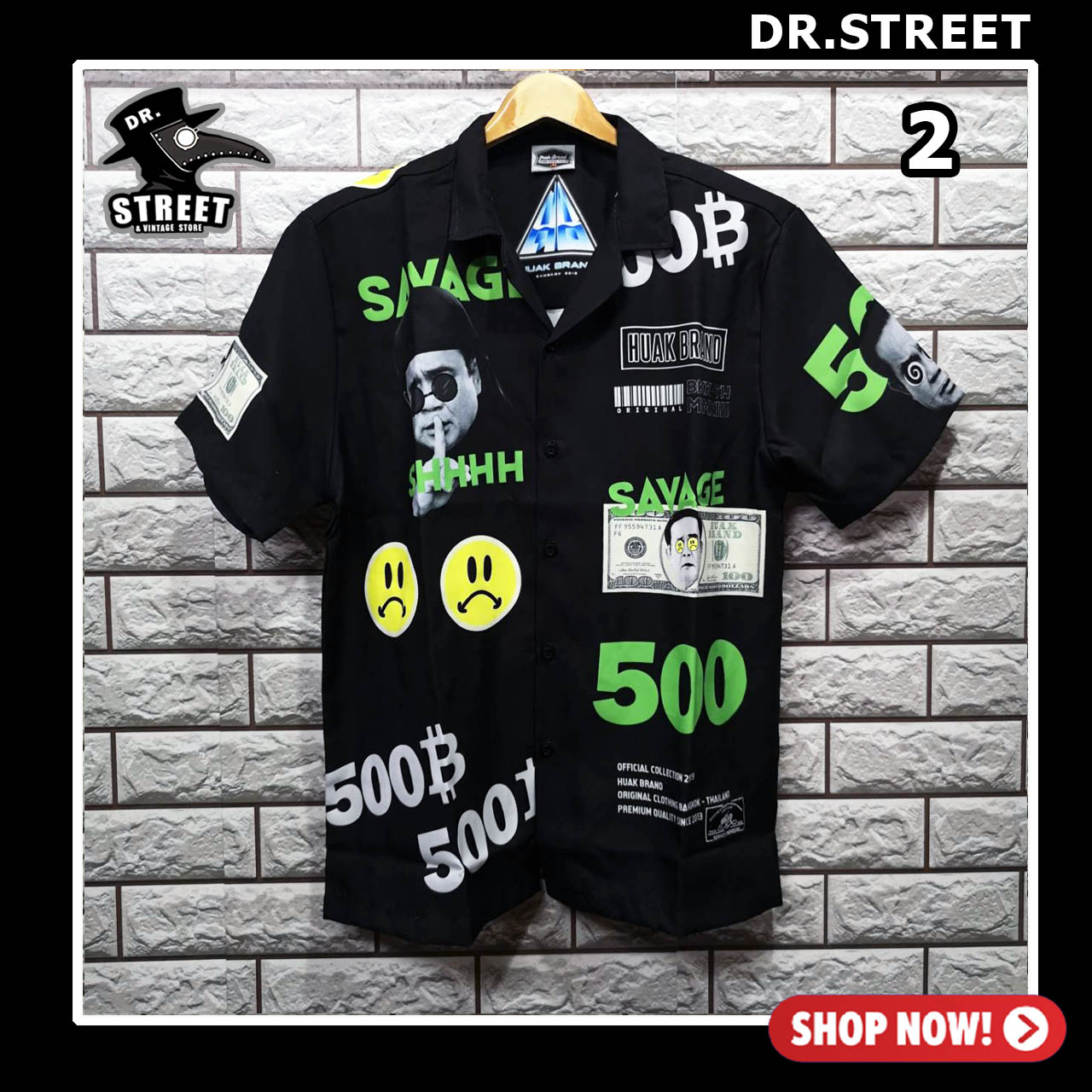 Dr.Street  เสื้อเชิ๊ต เสื้อคอ-ปก เสื้อแนวสตรีท เสื้อโอเวอไซต์ HUAK  (เสื้อ-กางเกง แยกขาย)