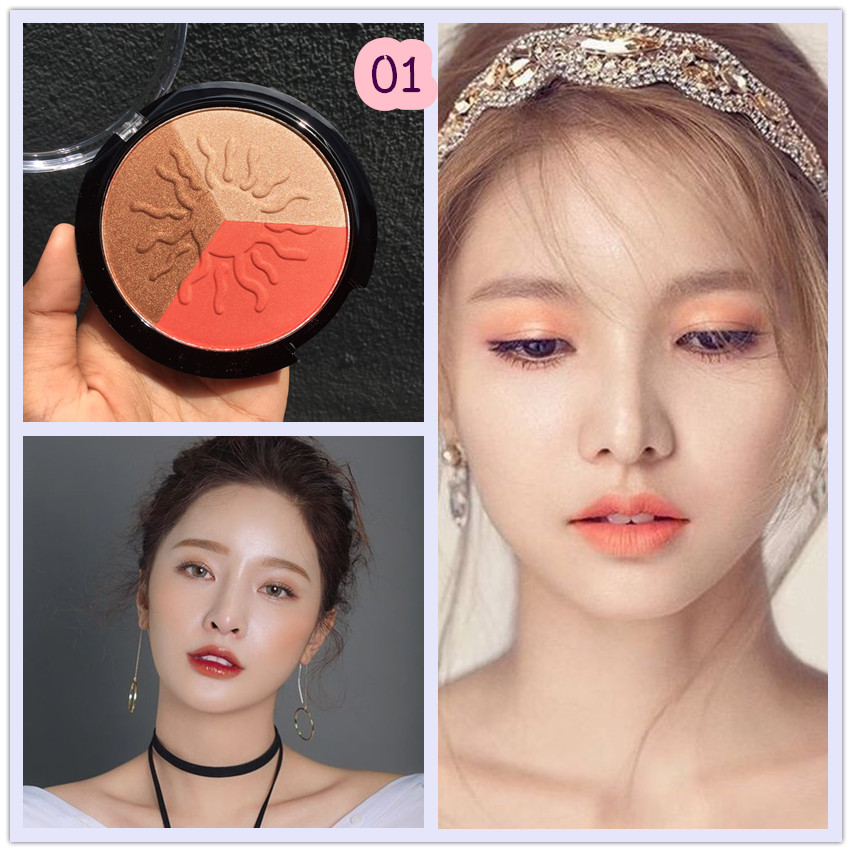 ฮอตสุดๆ บรอนเซอร์ 3เฉดสีใน1ตลับ Sivanna Colors Bronzed Professional บรอนเซอร์ 3เฉดสีใน1ตลับ เบอร์