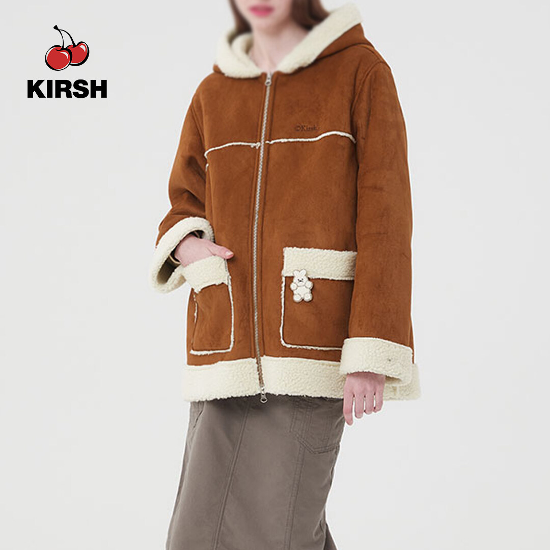 [KIRSH] WITTY BUNNY BOUQUET GIRL CROP HOODIE ZIP UP★ WITTY BUNNY BOUQUET GIRL CROP HOODIE ZIP UP [DARK NAVY