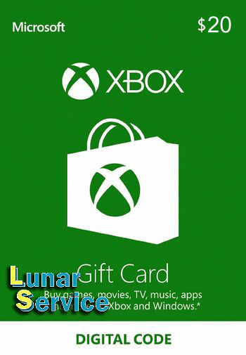 Xbox Live Gift Card US 20$ Digital Code สำหรับ US Account (จัดส่งรหัสทางแชททันที)[Lunar Service]