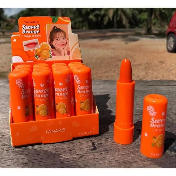 (2ikidsbea) HT-068 TANAKO Sweet Orange Magic Lip Balm ทานาโกะ ลิปออเร้นจ์เมจิก ลิปมันเปลี่ยนสี ลิปมัน ลิปบาล์ม กลิ่นส้ม