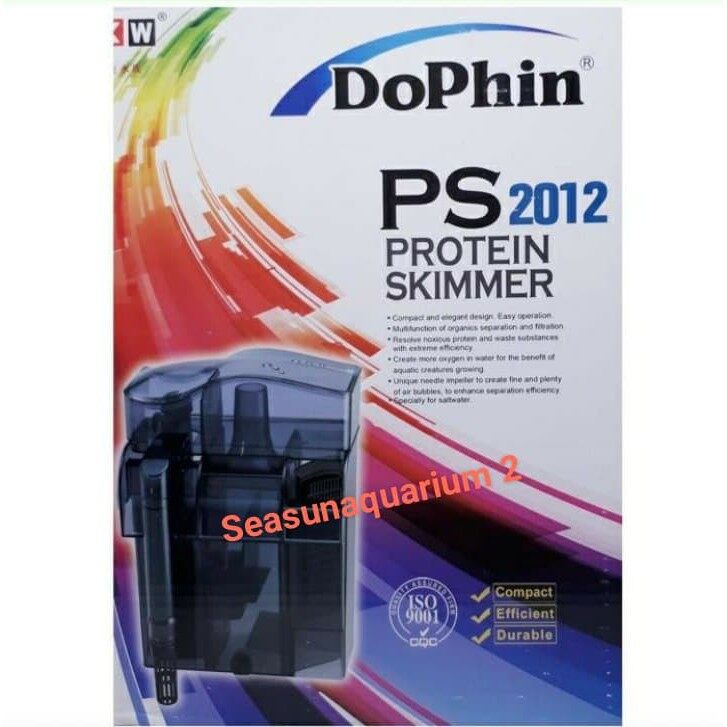 Dophin PS-2012 กรองแขวนข้าง มีสกิมเมอร์กรองผิวน้ำ Protein Skimmer