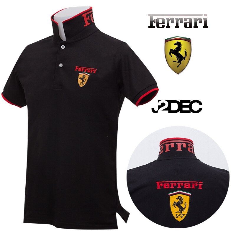 เสื้อคอปก Ferrari ผ้า Cotton Comb อย่างดี ใส่ เท่ สไตล์สปอร์ต เรียบหรู โดดเด่น ระบายกาศดี ใส่ได้ทั้งผู้ชายและผู้หญิง