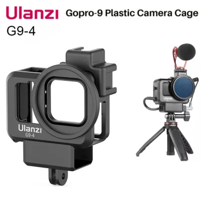 เคส Gopro Hero 10 / 9 Ulanzi G9-4 เคสติดไมค์โครโฟน Vlog Case Plastic Frame Extend Cold Shoe for Microphone Battery Mic Adapter 52MM Fliter Adapter Kit