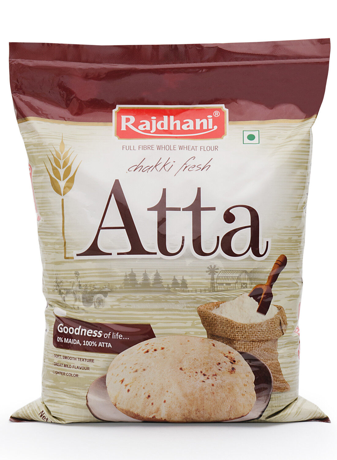 Rajdhani Whole Wheat Flour (Atta) 5kg  รัจฮานี แป้งโฮลวีท 5กก