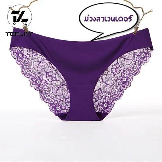 ❤❤ ส่งจากไทย ถึงไวใน 2-4 วัน TOPLISTกางเกงในไร้ขอบ ด้านหลังลูกไม้นิ่ม ลายสวย(TL-N011) ❤❤