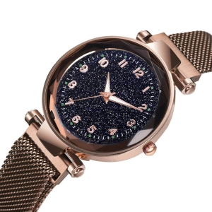 ภาพหน้าปกสินค้านาฬิกาสไตล์เกาหลี นาฬิกาแฟชั่น แม่เหล็ก นาฬิกาสำหรับผู้หญิง หน้าปัดกลม กาแล็กซี่ ดวงดาว Watch Diamond ที่เกี่ยวข้อง