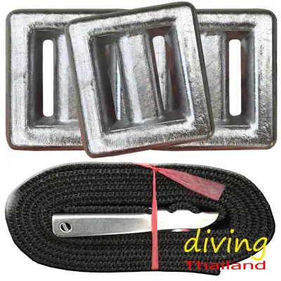 Lead diving weight Set 3 pieces & Diving belt.