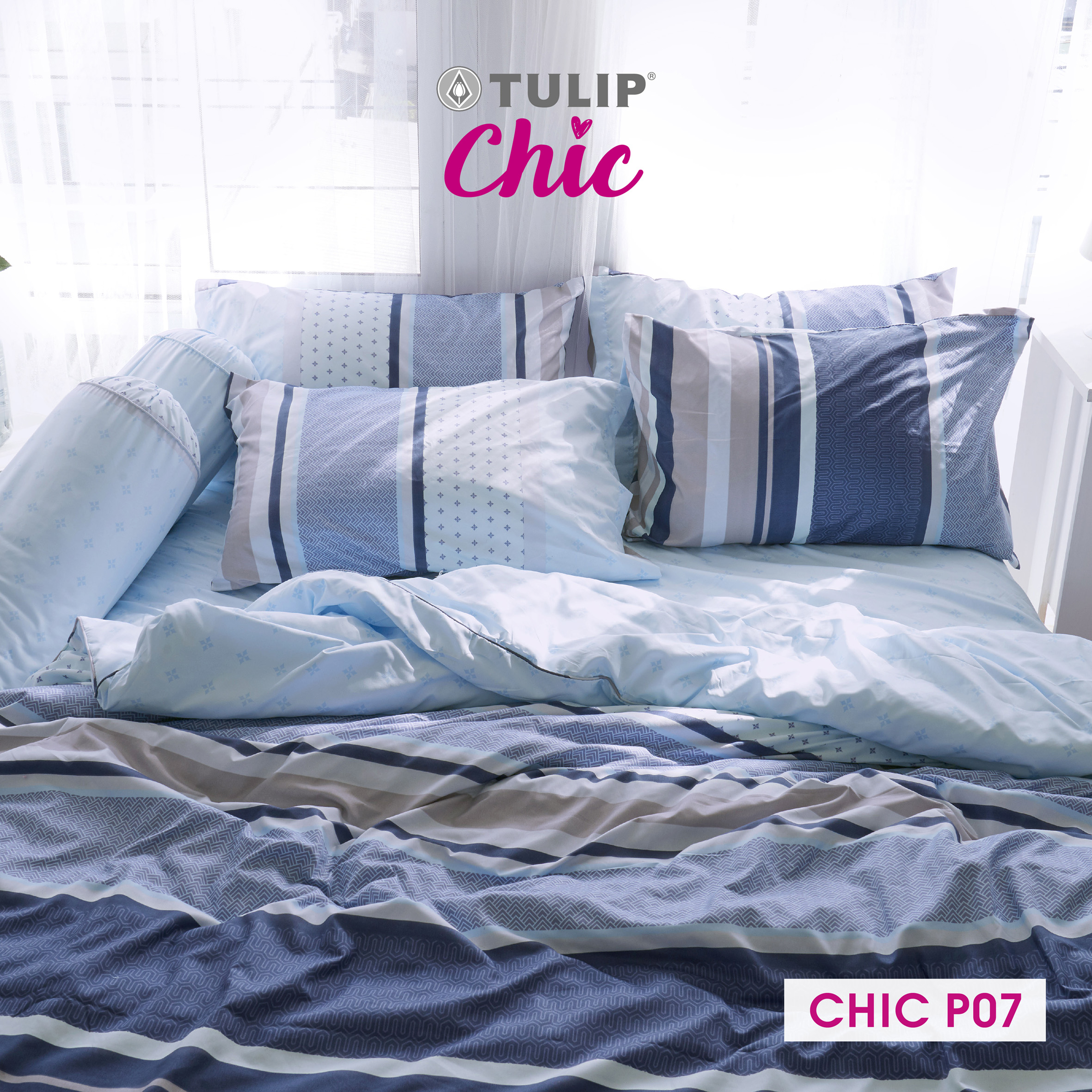 (New) TULIP CHIC P07 Bedsheet comforter minimal style ราคา 342 บาท*ส่งฟรี