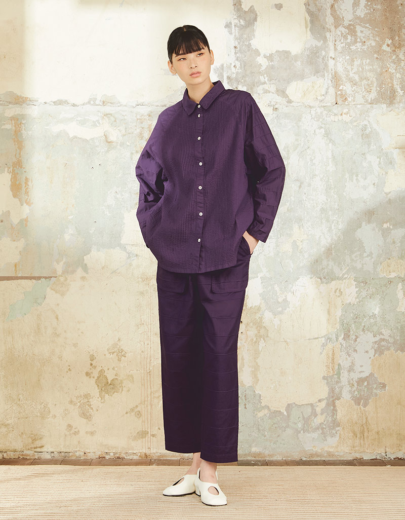 Yaccomaricard Aw24 Lady Lawn Pants, Elastic Waist Trousers with Striped Pattern Pn-1032229 ราคา 3,495 บาท*ส่งฟรี