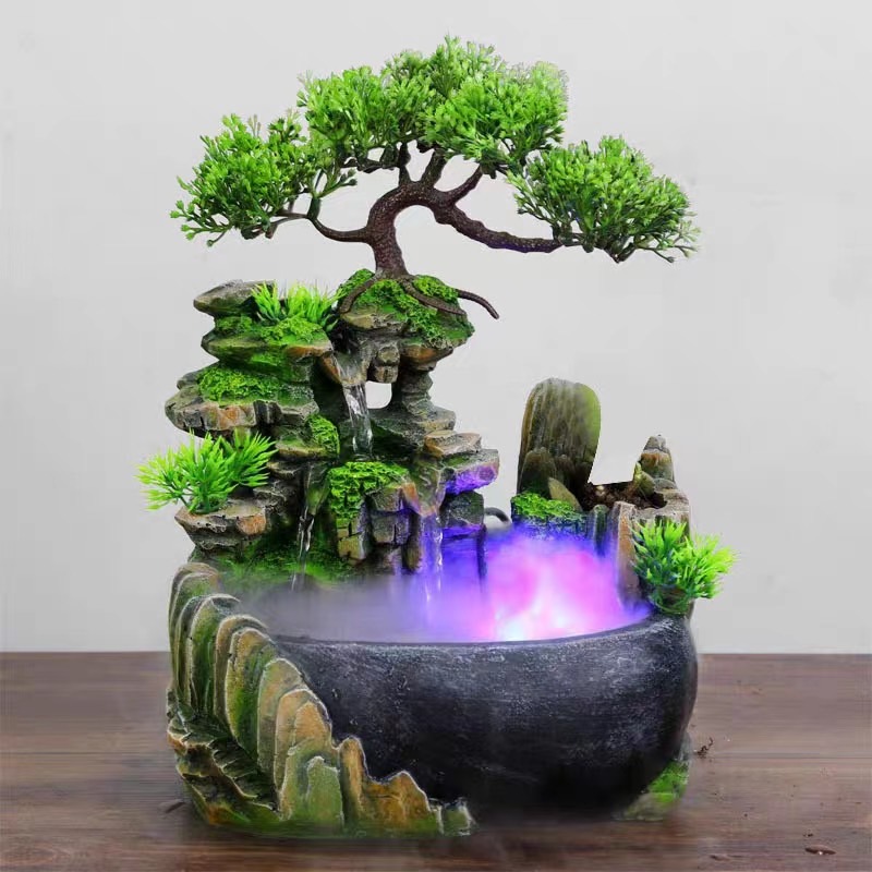 Standing waterfall feng shui with smoke generator simulation tree overflow ราคา 766 บาท*ส่งฟรี