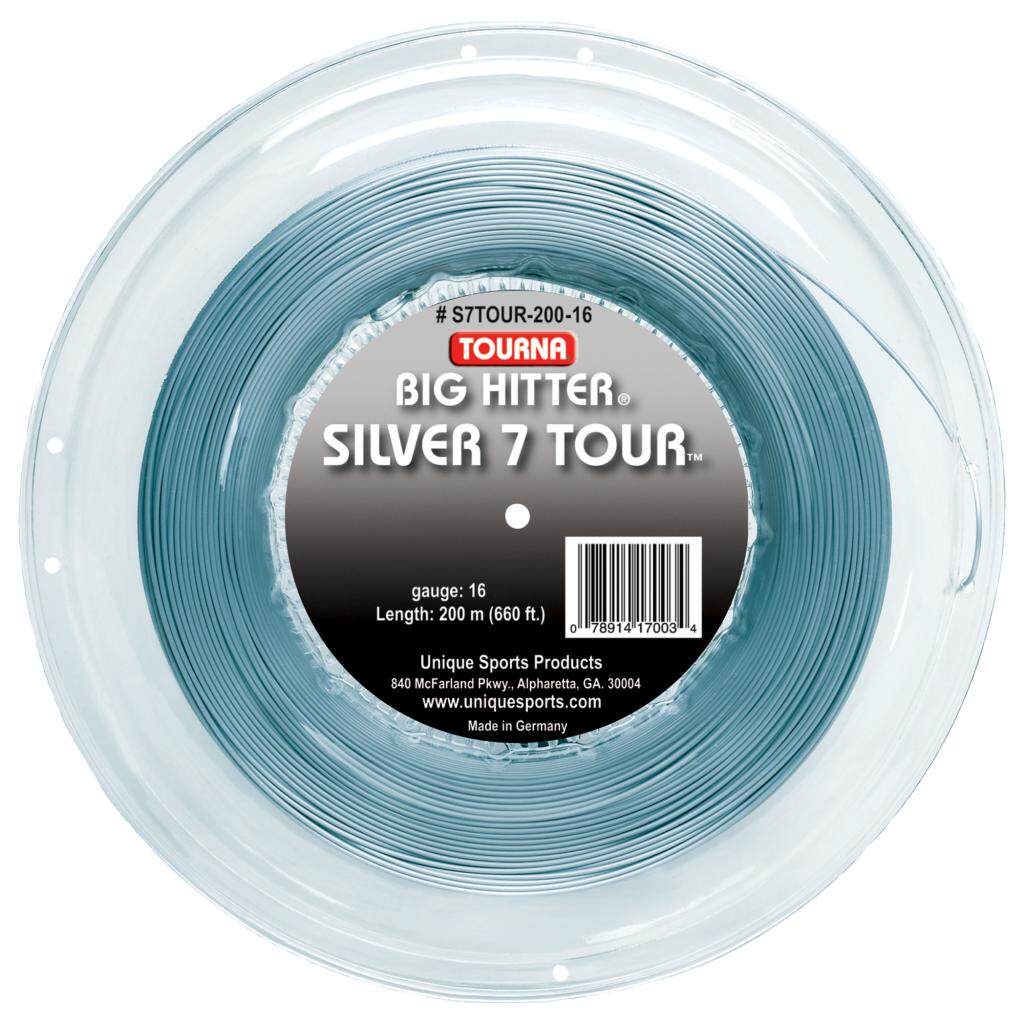 เอ็นเทนนิส Tourna Big Hitter Silver7 Tour สีเงิน 7 เหลียม 17g 1.25mm. 200 m. 1 ม้วน