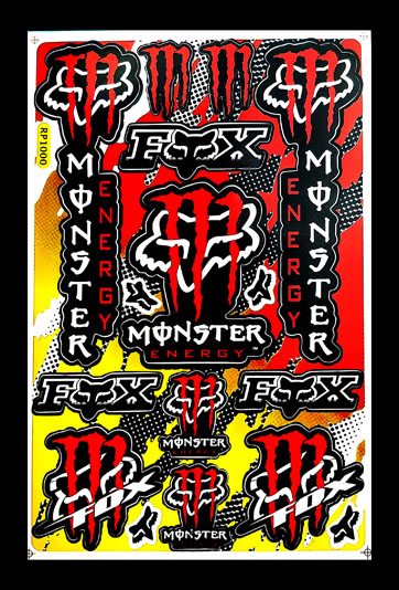 Stickers casque Rond Monster Energy