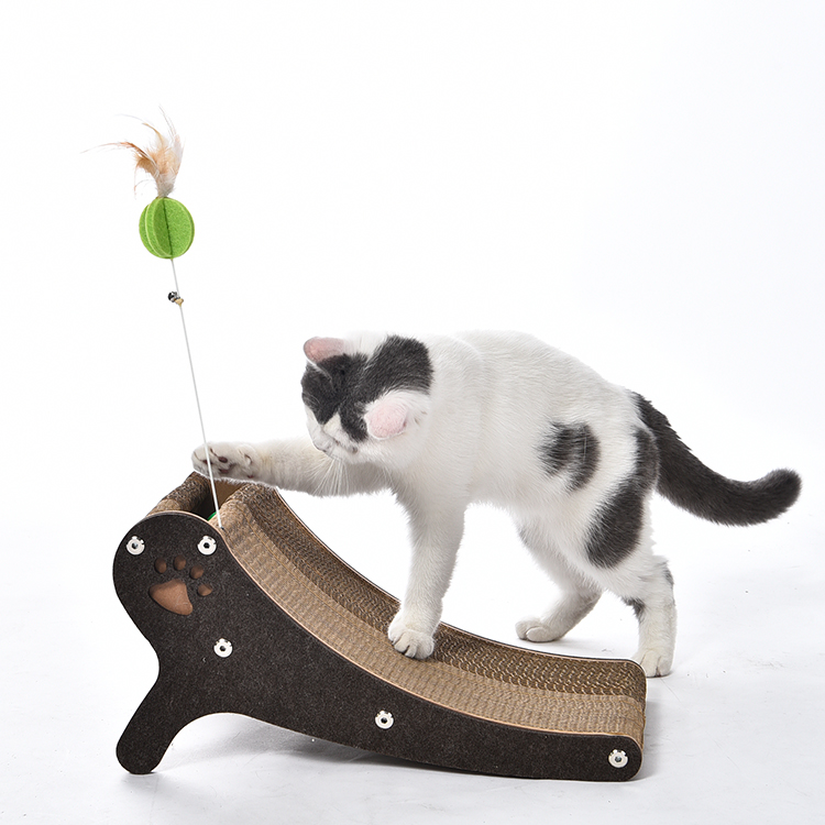 ที่ลับเล็บแมว พรีเมียมสไลเดอร์ by BSPet พร้อมบอลล่อแมว ของเล่นแมว ที่ต้องมี ให้น้องเหมียวอารมณ์ดี ที่ลับเล็บ Cat Toy Activity Scratcher Board