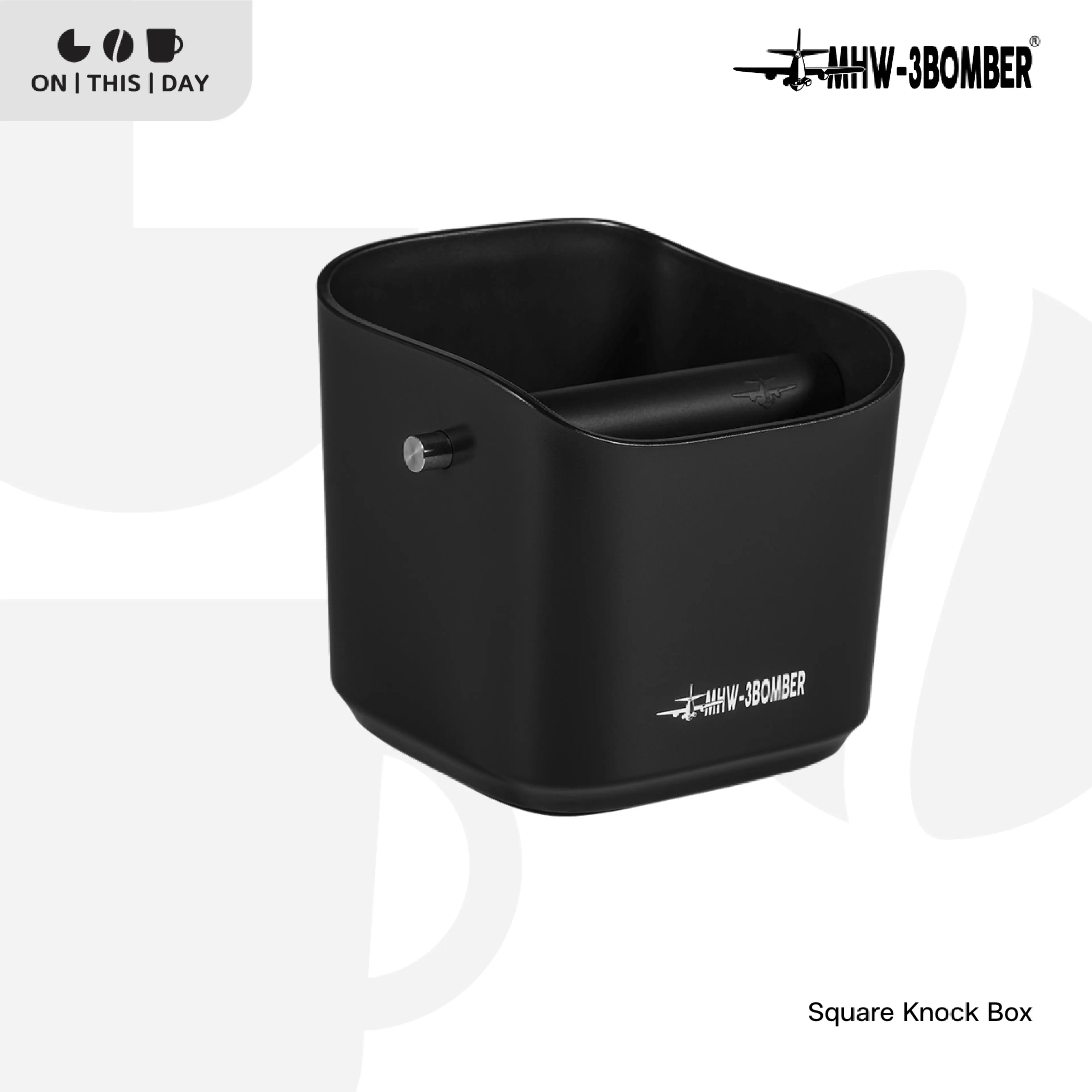 Mhw-3Bomber Square Knock Box, Coffee Knock Box, Size 1.2 L