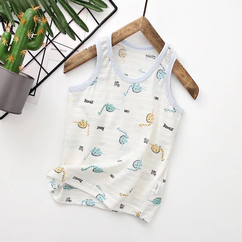 Babyonline(Y189)A5เสื้อกล้ามสำหรับเด็กเด็กพิมพ์ลายการ์ตูนน่ารักๆ