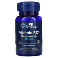 Life Extension Vitamin B12 Methylcobalamin 500 mcg 100 Vegetarian Lozenges