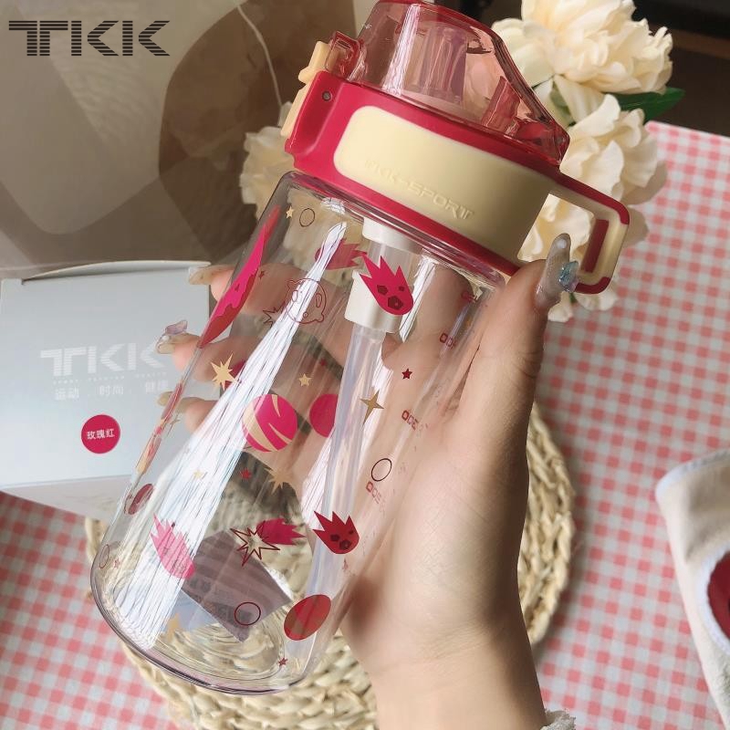 TKK-450ml children's water bottle, Tritan material, portable water bottle for children to go to school, duckbill straw, choking proof, bpa free Water Bottle for school kids, model TKK3002 ราคา 398 บาท*ส่งฟรี