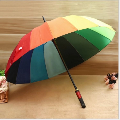 TX HOME ร่มขนาดใหญ่สีรุ้ง ร่มกันแดด ร่มกันยูวี ร่มแฟชั่น Umbrella 16สี สีสันสดใส วัสดุแข็งแรง ด้ามจับทนทานพอดีมือ