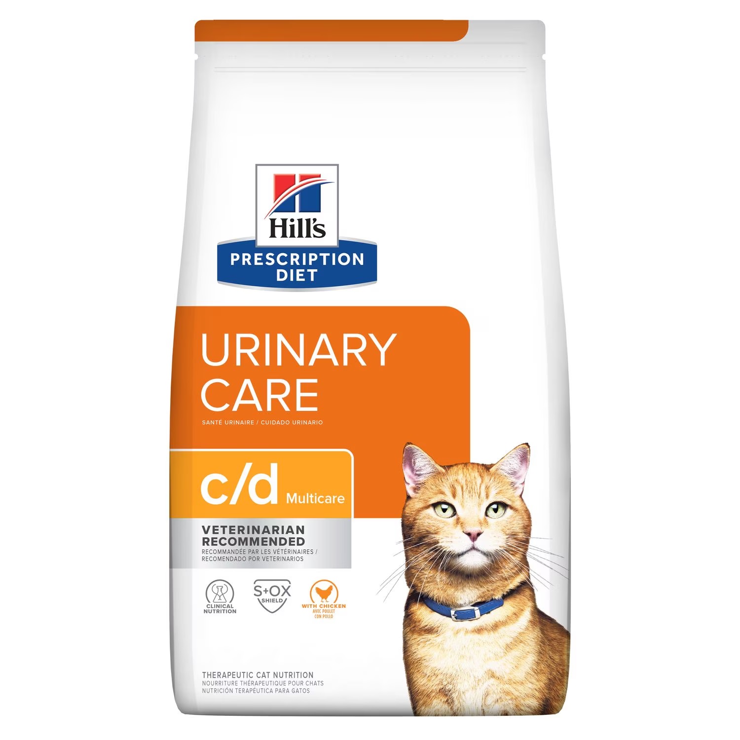 Hill's อาหารแมว โรคนิ่ว C/D แมว Multicare Chicken C/D Cat Food 1.5 kg อาหารเม็ด 1 ถุง ราคา 949 บาท*ส่งฟรี