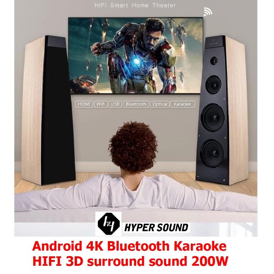 Mastersat Hyper Sound รุ่น IA-2060WIFI 200W (100Wx2) Android Bluetooth HIFI 3D surround sound 2.1Ch. Home Theater แยกเสียงเบส/แหลม ลำโพงดูหนัง ซาวน์บาร์ไฮเอนด์ เชื่อมต่อ AUX Optical USB TF Card เป็นลายไม้ สวยงาม ราคา 8,990 บาท*ส่งฟรี