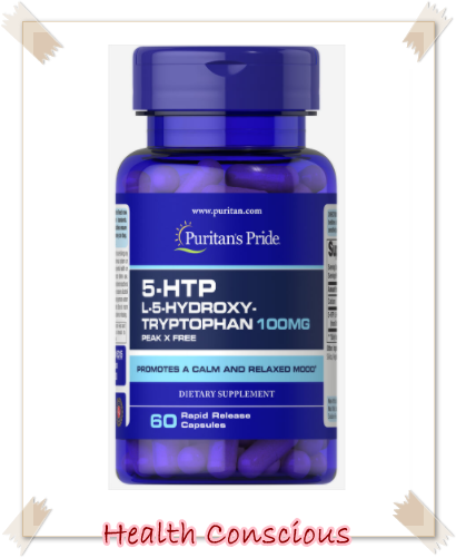 Puritan's Pride 5 HTP L-5-Hydroxytryptophan 100 mg 60 capsules
