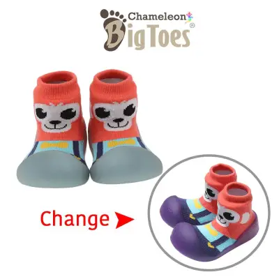 รองเท้าเด็ก รองเท้าเด็กชาย รองเท้าเด็กผู้หญิง Bigtoes Chameleon ลาย Monkey รองเท้าเปลี่ยนสีได้ เมื่อโดนแสงแดด UV