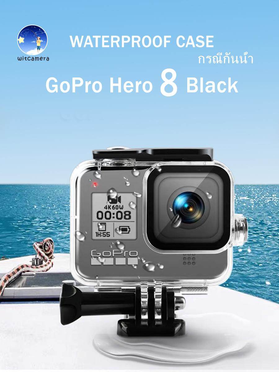 กันน้ำสำหรับ GoPro Hero 8 สีดำ 60เมตร เคสสำหรับถ่ายรูปใต้น้ำกับวงเล็บอุปกรณ์เสริมสำหรับ GoPro Hero 8 กล้องแอคชั่นแคมเมรา Waterproof Case for Gopro Hero 8 Black, 60M Underwater Housing With Bracket Accessories for Gopro Hero 8 Action Camera
