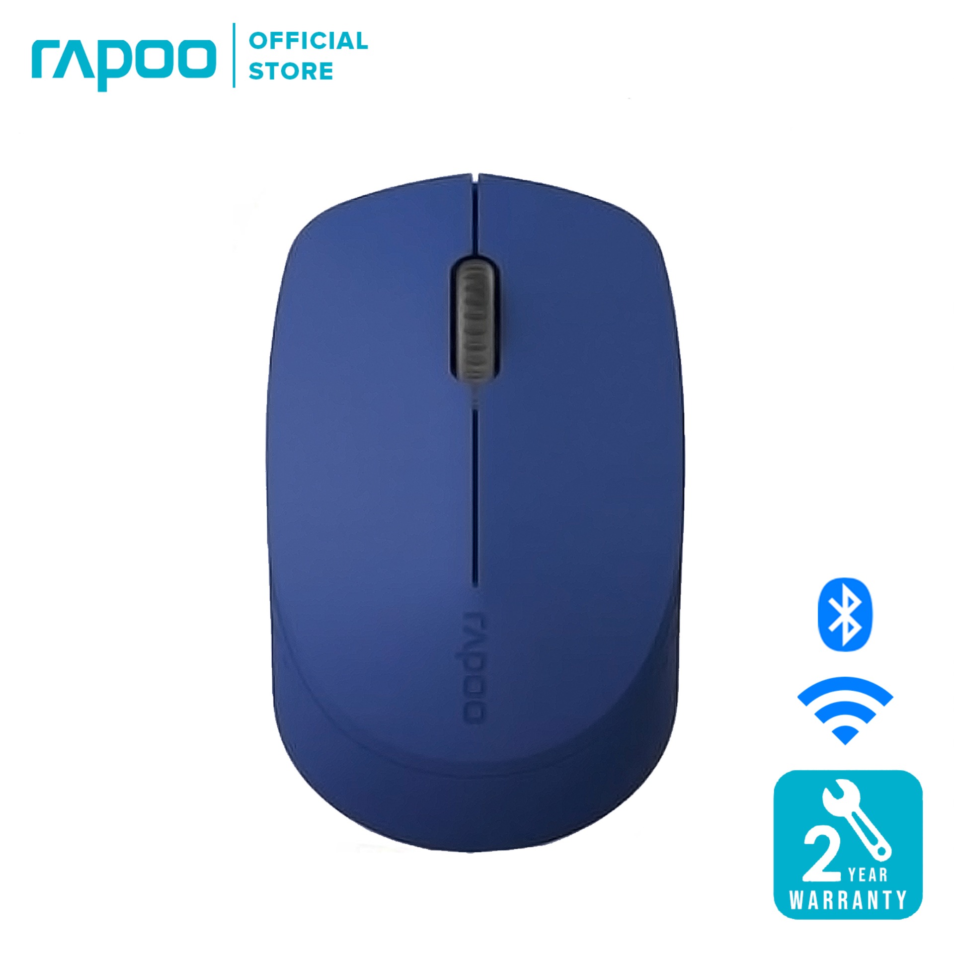 Rapoo M100 Silent Multi-mode Wireless Mouse Blue ( MSM100-BL)