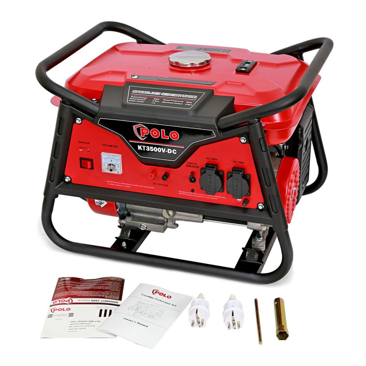 POLO 2.5kW Gasoline Generator 7HP - AVR System for Stable Voltage - 15L Fuel Tank - Authentic Dealer (Makita) - 1 Year Warranty ราคา 11,000 บาท*ส่งฟรี