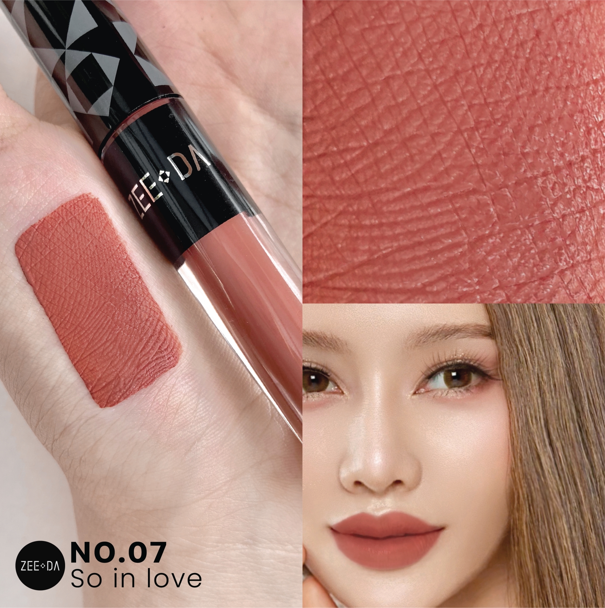 zeeda silky coat lip matte #07 ราคา 190 บาท*ส่งฟรี