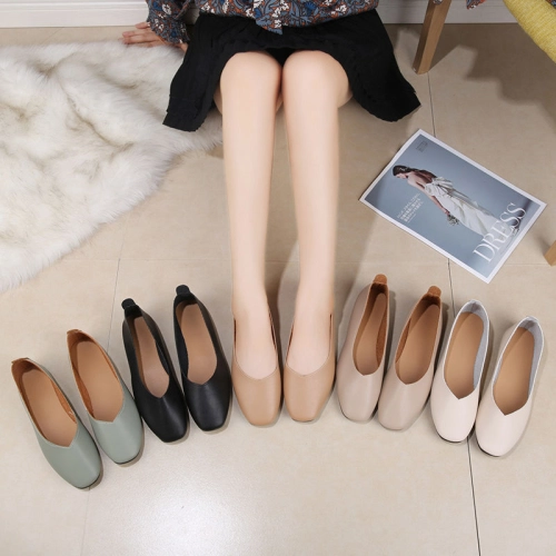 CANTR รองเท้าคัทชูผู้หญิง รองเท้าหนังPU รองเท้าแฟชั่นผญ สไตล์เกาหลี