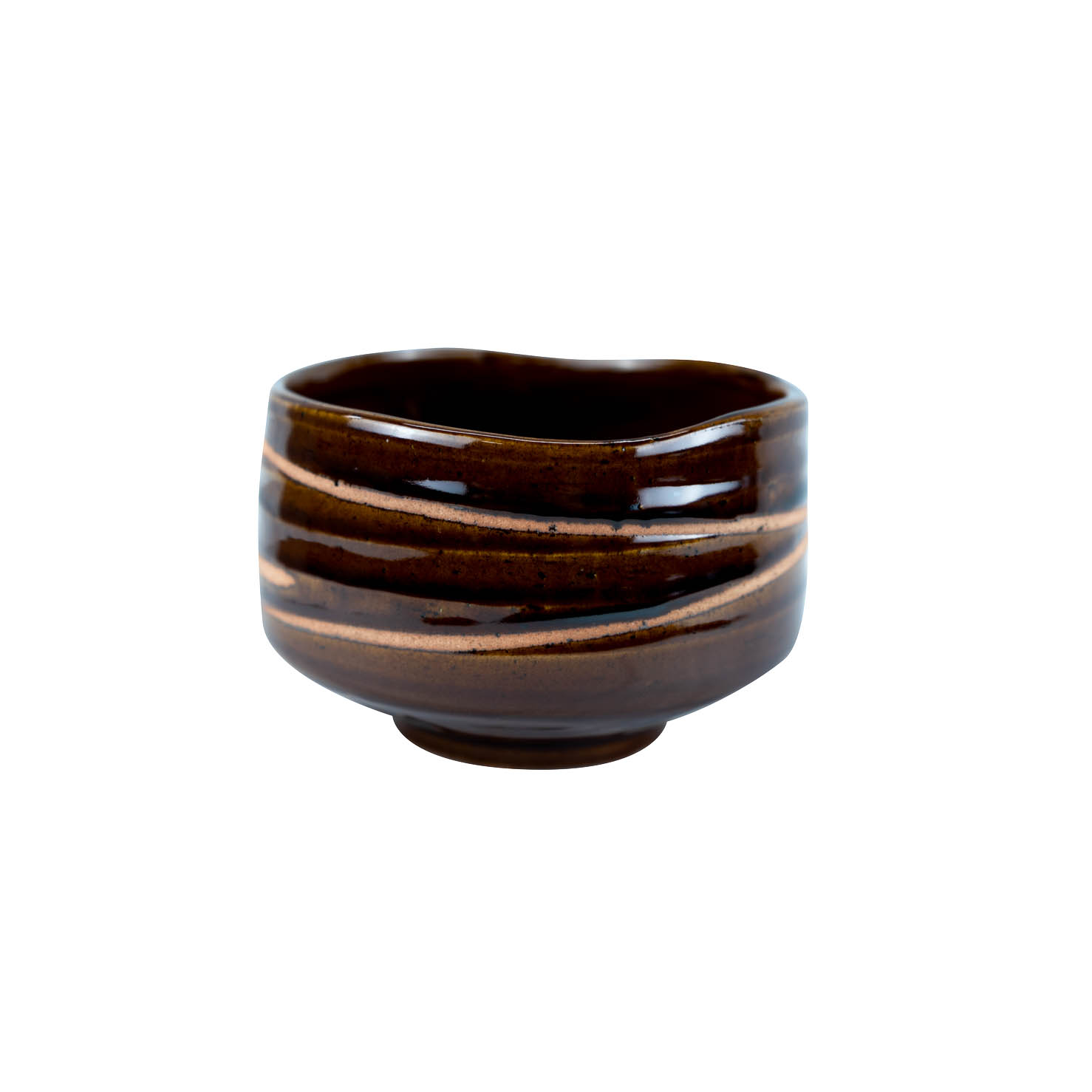 ถ้วยมัทฉะ สีน้ำตาลแดงลายริ้ว จากญี่ปุ่น รหัส 40-08, 40-10 ราคา 1,440 บาท*ส่งฟรี