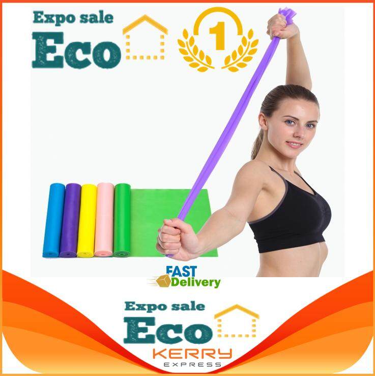 Eco Home ยางยืดออกกำลังกายโยคะ พิลาทิส ขนาด 1.5 เมตร Yoga Pilates Exercise Band Arm Back Leg Fitness