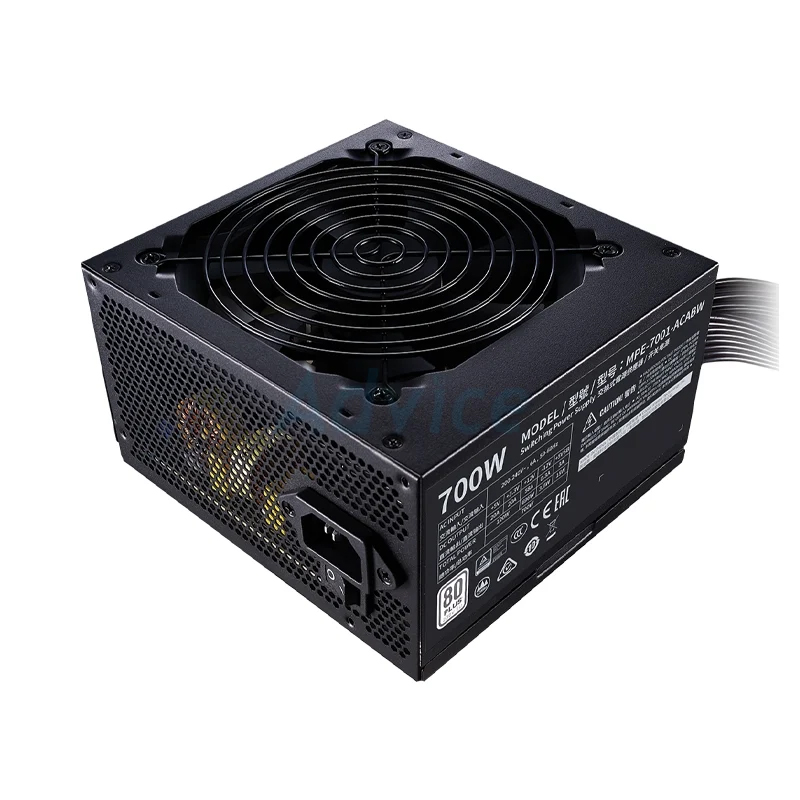 PSU (80+ White) COOLERMASTER (MWE-230v,MPE-7001-ACABW) 700W. ราคา 2,850 บาท*ส่งฟรี