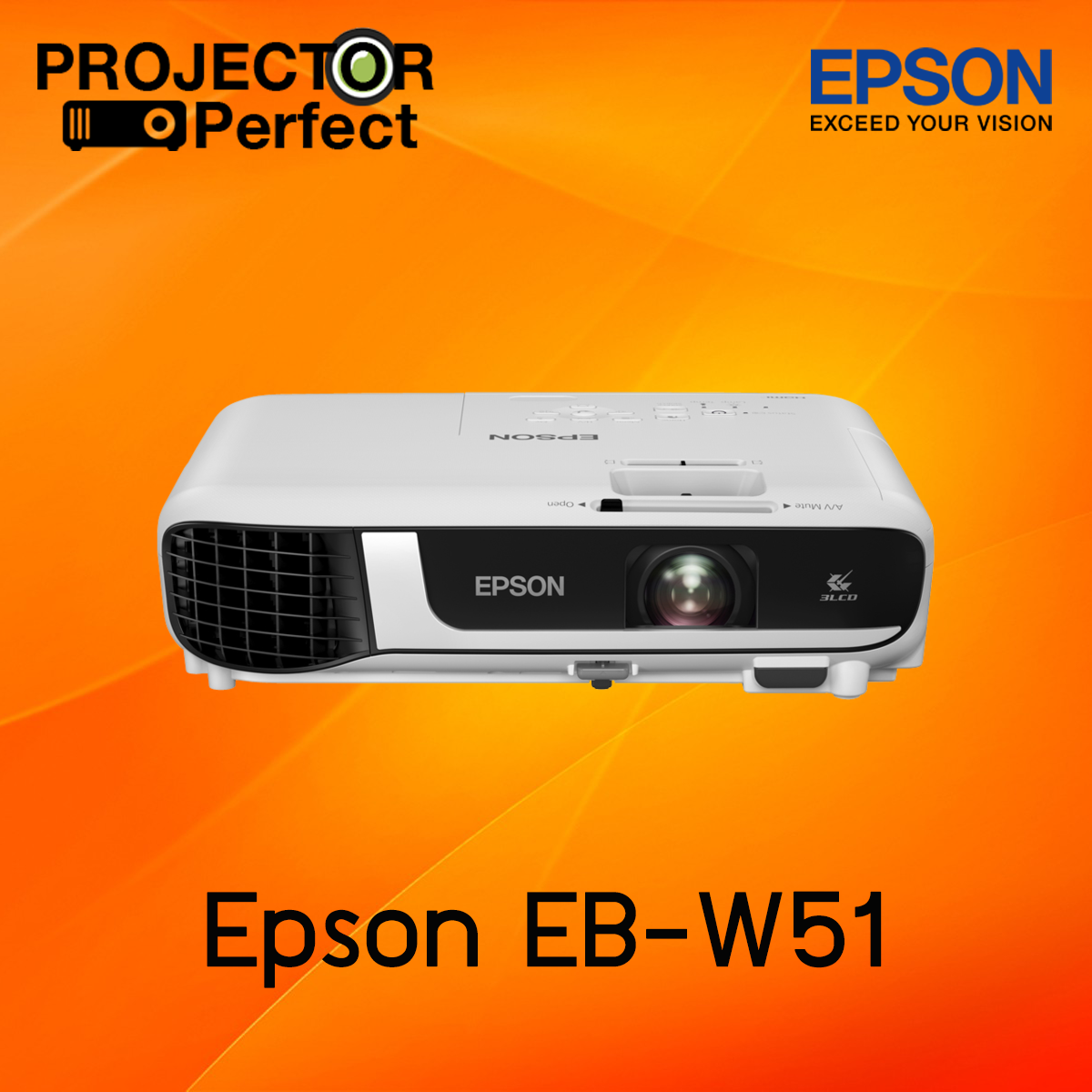 Epson EB-W51 ความสว่าง 4,000 Lumens ความละเอียด WXGA 3LCD Projector รับประกันตัวเครื่อง 2 ปี หลอดภาพ 1 ปี หรือ 1,000 ชม. ราคา 23,900 บาท*ส่งฟรี