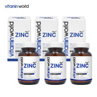 [แพ็ค 3 ขวด] ซิงค์ พลัส คอลลาเจนไดเปปไทด์ 800 มก. Zinc plus Collagen Dipeptide 800 mg. วิตามินเวิลด์ Vitamin World คอลลาเจน ไดเปปไทด์ ซิงค์zinc