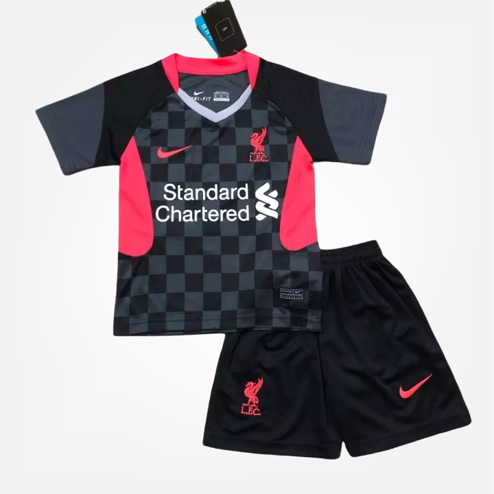 20-21 Liverpool Premier League Champions Jersey เสื้อผ้าเด็ก Commemorative Edition เด็กเยาวชนเสื้อยืดฟุตบอลชุดฝึกฟุตบอล AAA