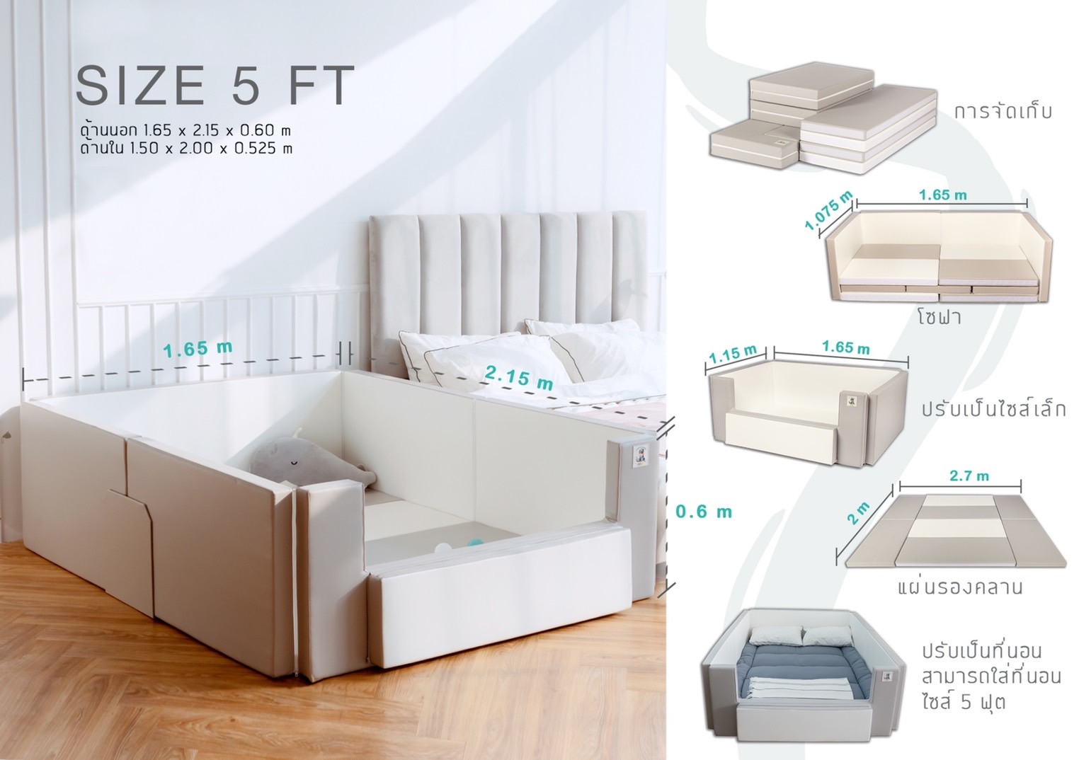 คอกกั้นเด็ก Size 5ft. (SLC) ราคา 37,900 บาท*ส่งฟรี