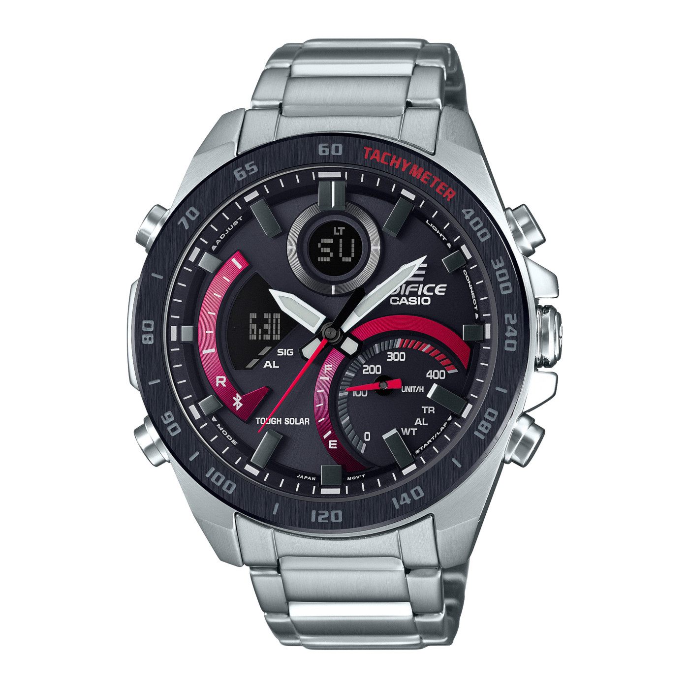 นาฬิกาข้อมือผู้ชาย CASIO EDIFICE สายสแตนเลส รุ่น ECB-900DB-1A Silver / Red สินค้าประกัน1ปีเต็ม สินค้าพร้อมจัดส่ง สวยหรูราคาถูกสุดๆ
