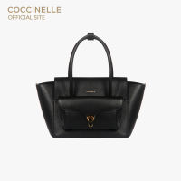 COCCINELLE กระเป๋าถือผู้หญิง รุ่น DOUBLE BEAT HANDBAG 180201 สี NOIR