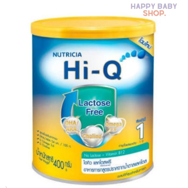 คูปองส่งฟรีHi-Q ไฮคิว แลคโตสฟรี อาหารทารกสูตรปราศจากน้ำตาลแลคโตส อายุตั้งแต่แรกเกิดถึง 1 ปี ขนาด 400 กรัม 1 กระป๋อง