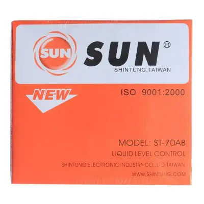 สวิทซ์ลูกลอย ลูกลอยไฟฟ้า SUN ควบคุมระดับน้ำ รุ่น ST-70AB สีส้ม