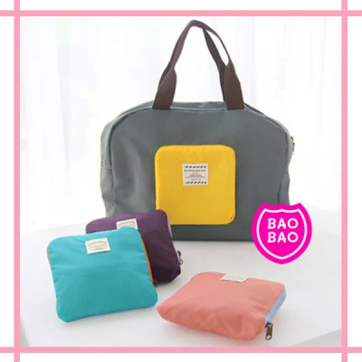 BAOBAOBABYSHOP - Folding bag 2tone Travel Bag Clothes Storage Nylon Storage Bags Hand Luggage Organizer